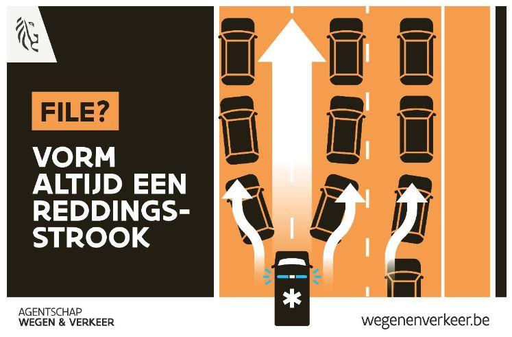 Affiche campagne reddingsstrook.