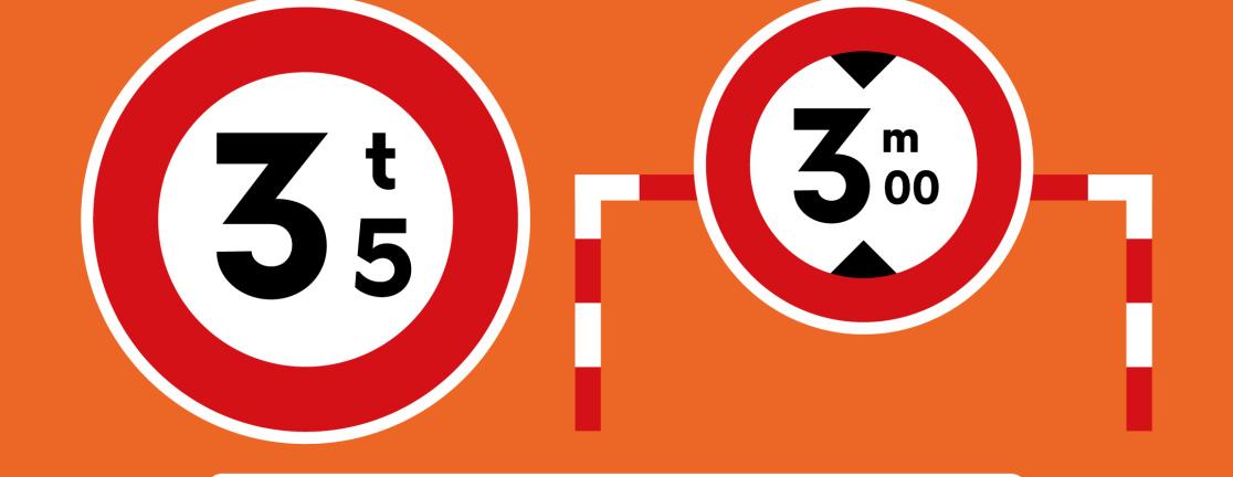Verbodsborden tegen 3,5 ton.