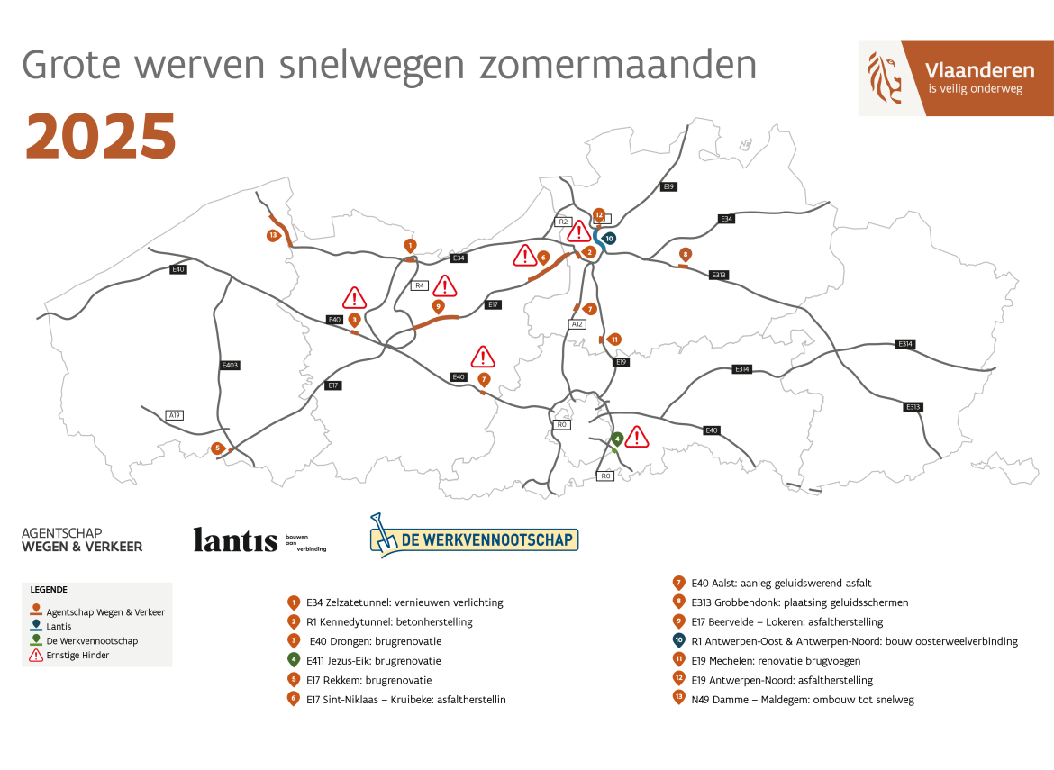Zomerwerven op kaart.