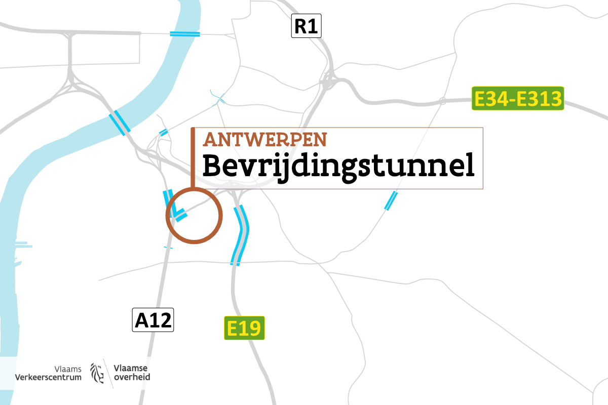 Bevrijdingstunnel op kaart.