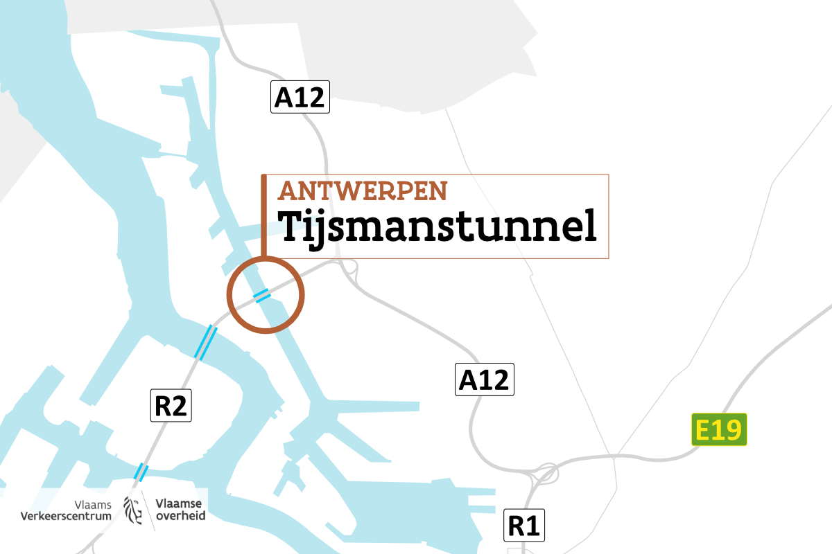 Tijsmanstunnel op kaart.