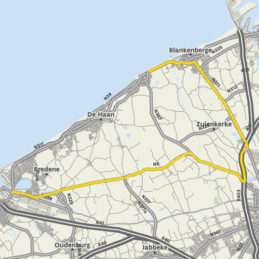Kaart van de omleiding