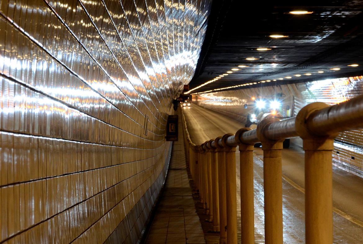 Foto in de Waaslandtunnel.