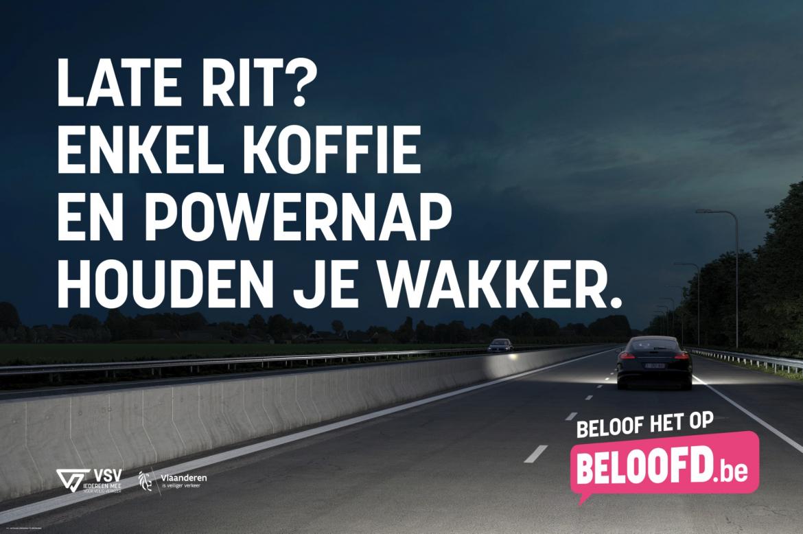 Affiche campagne tegen slaperigheid.