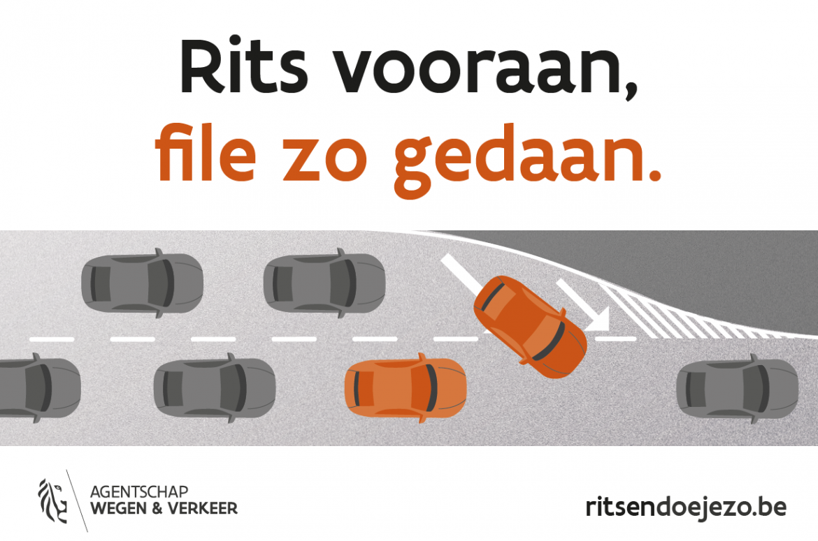 Affiche van de campagne "Ritsen doe je zo".