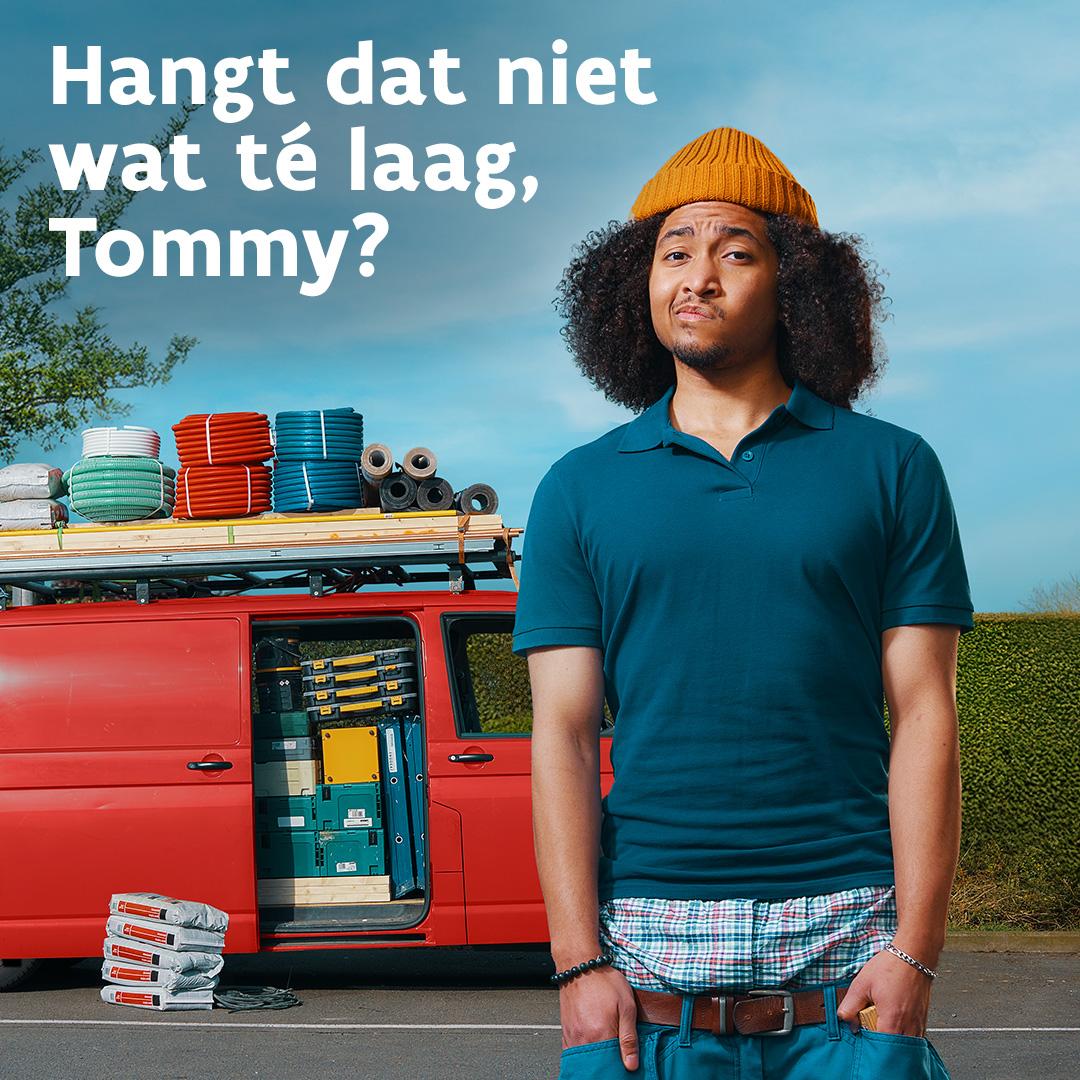 Affiche van de campagne tegen overladen voertuigen.
