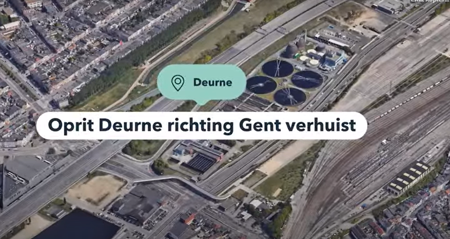 Luchtbeeld omgeving oprit.