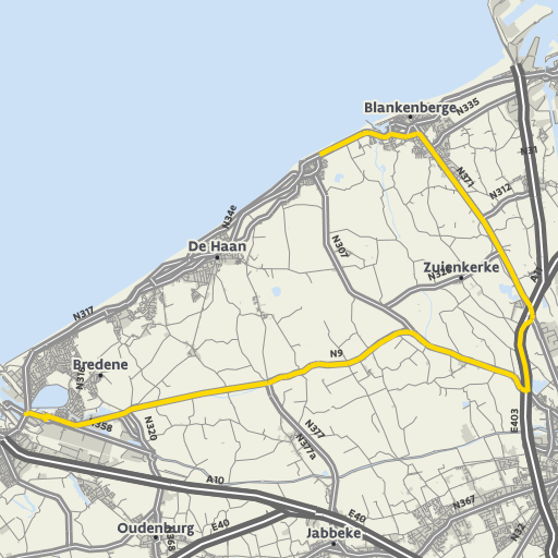 Kaart van de omleiding