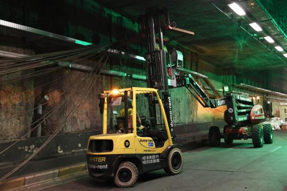 Werf in de Leopold II-tunnel.