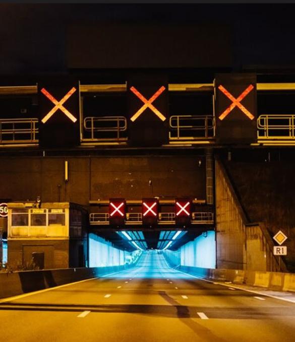 Afgesloten tunnel.