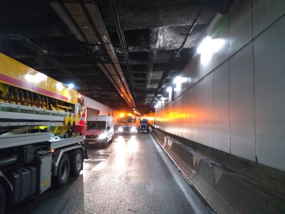 Werken in de Leonardtunnel.