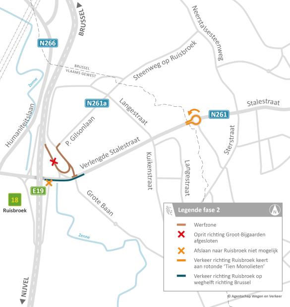 Afsluitingen op complex Ruisbroek van de R0/E19
