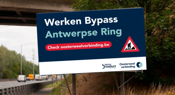 Affiche over de Bypass naast de R1.