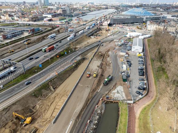 Luchtbeeld afrit Deurne.