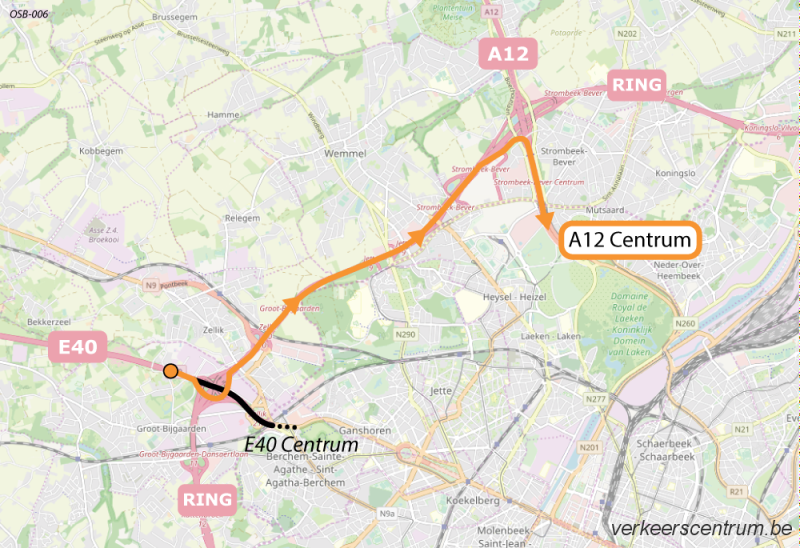 Kaart van de omleiding