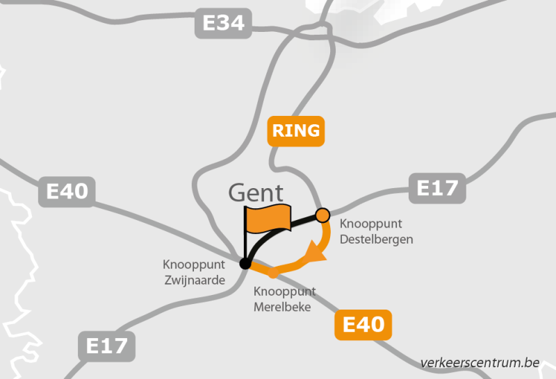 Kaart van de omleiding
