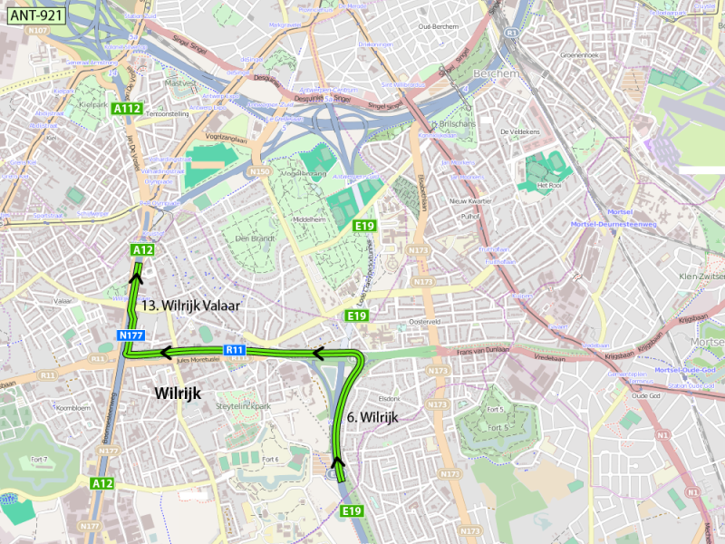 Kaart van de omleiding