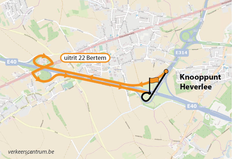 Kaart van de omleiding