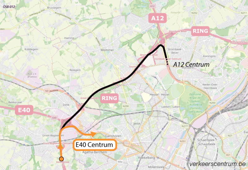 Kaart van de omleiding