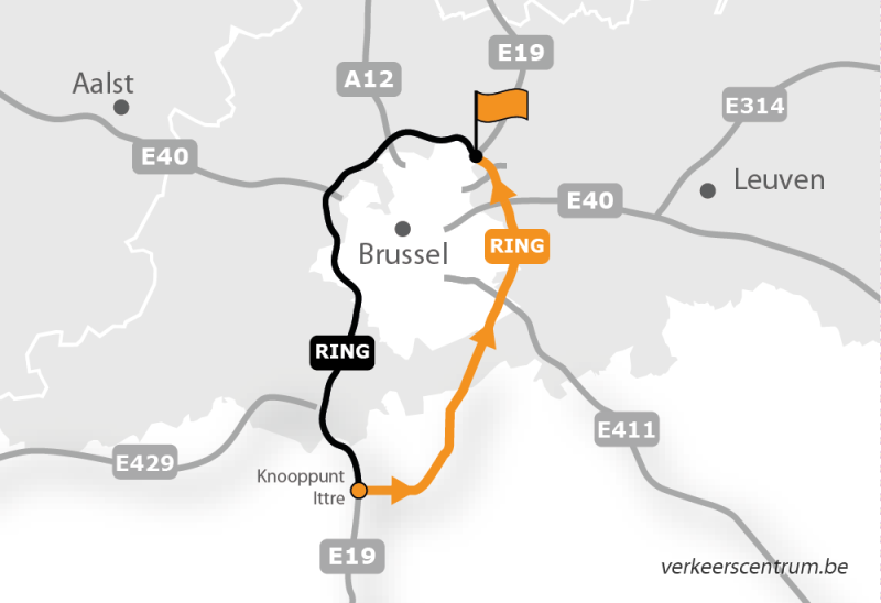 Kaart van de omleiding