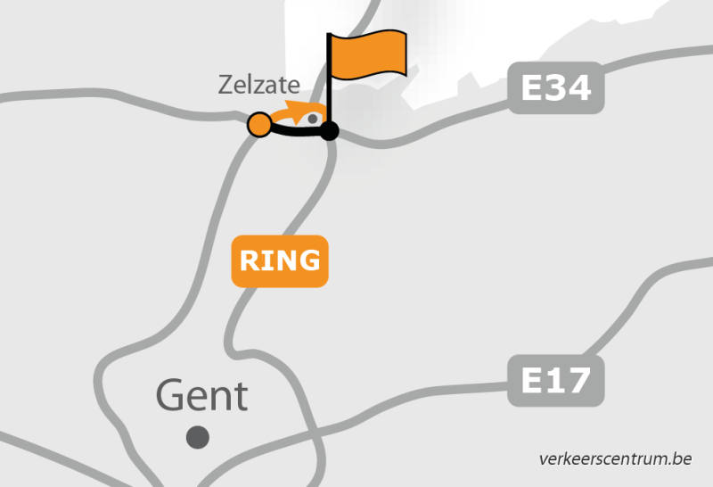 Kaart van de omleiding