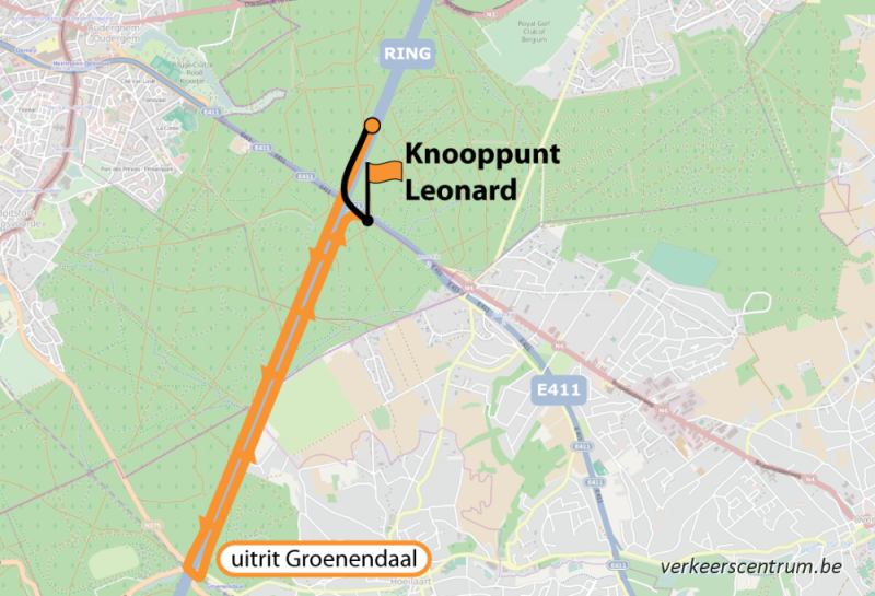 Kaart van de omleiding