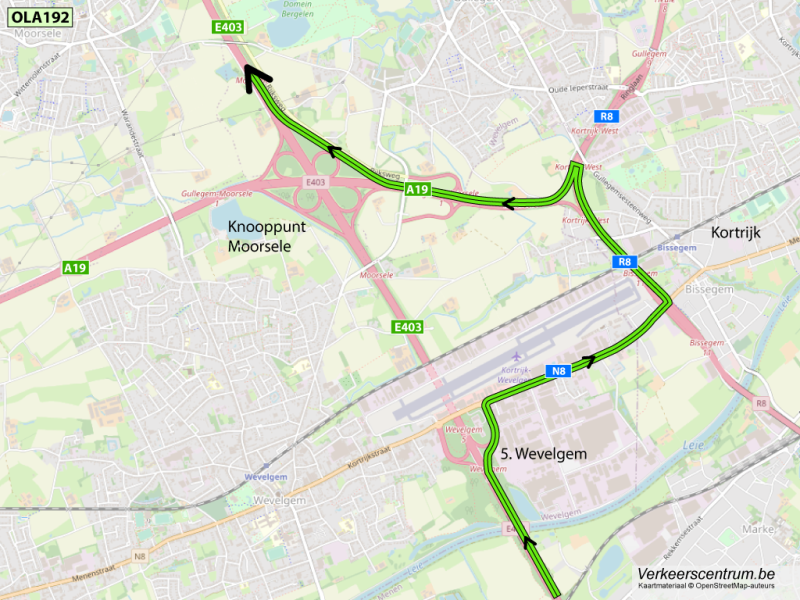 Kaart van de omleiding