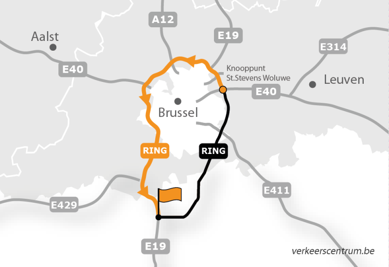 Kaart van de omleiding