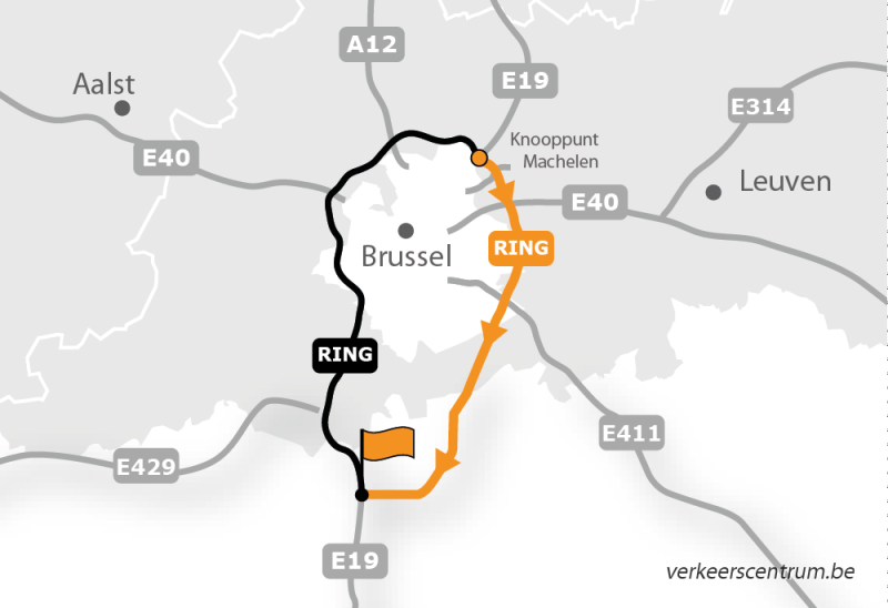 Kaart van de omleiding