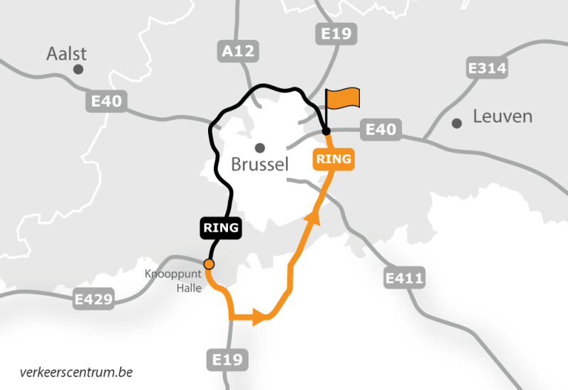 Kaart van de omleiding