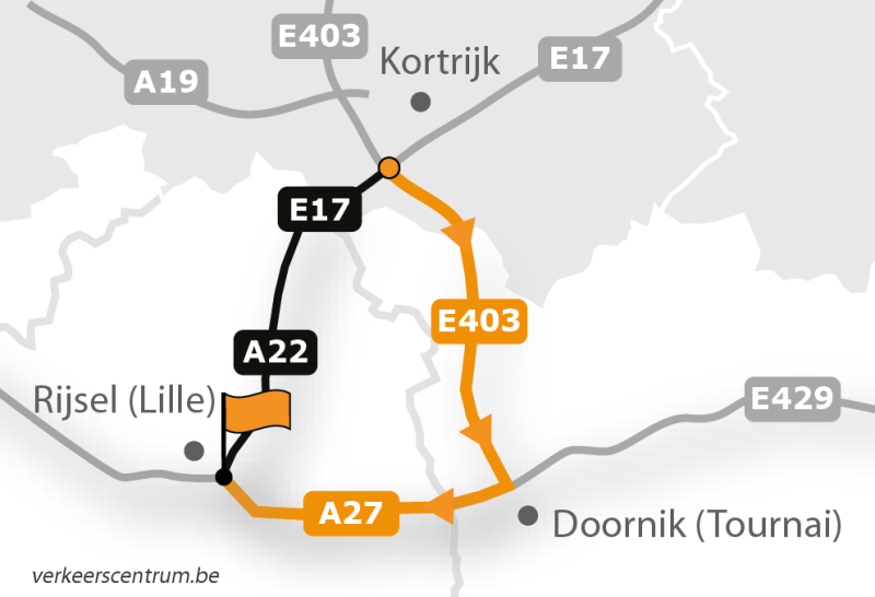 Kaart van de omleiding