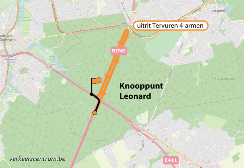 Kaart van de omleiding